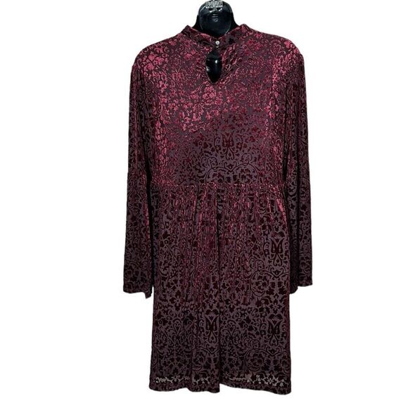 William rast velvet vamp Whimsigoth witchy flare sleeve dark fairy dress xl - Picture 4 of 6